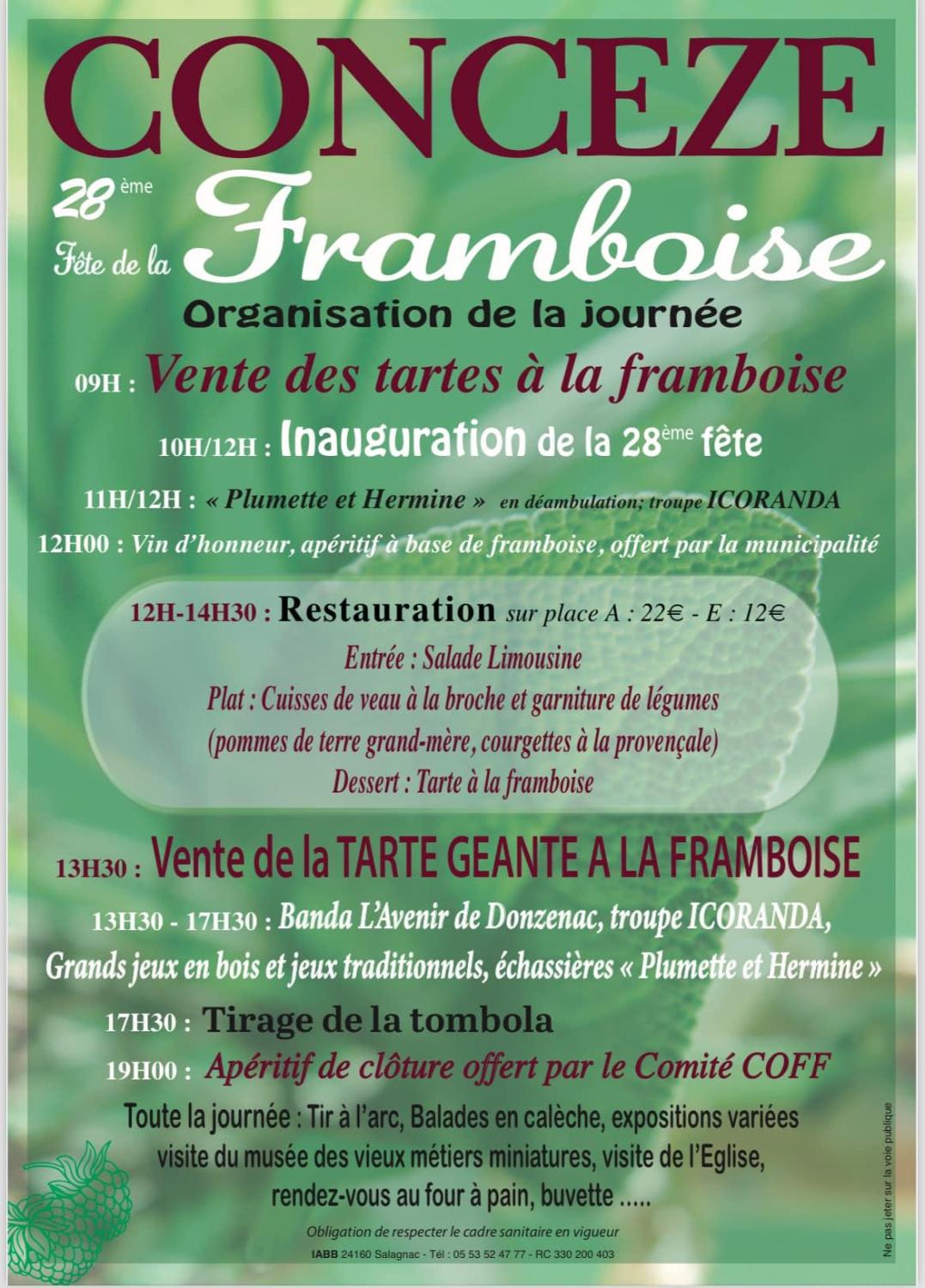 Concèze - Fête de la Framboise prog - 14 07 2024