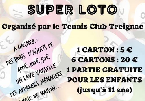 Treignac LOTO Tennis club 28 Avril