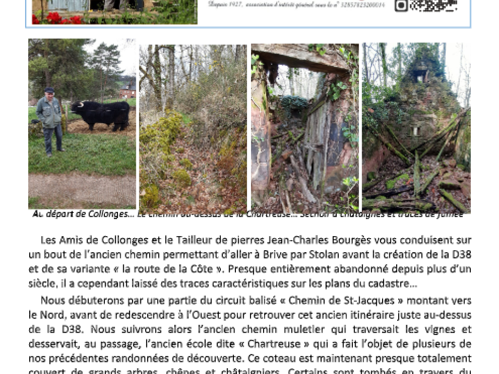 Randonnée commentée - Chemins retrouvés dans les hauteurs de Collonges-la-Rouge