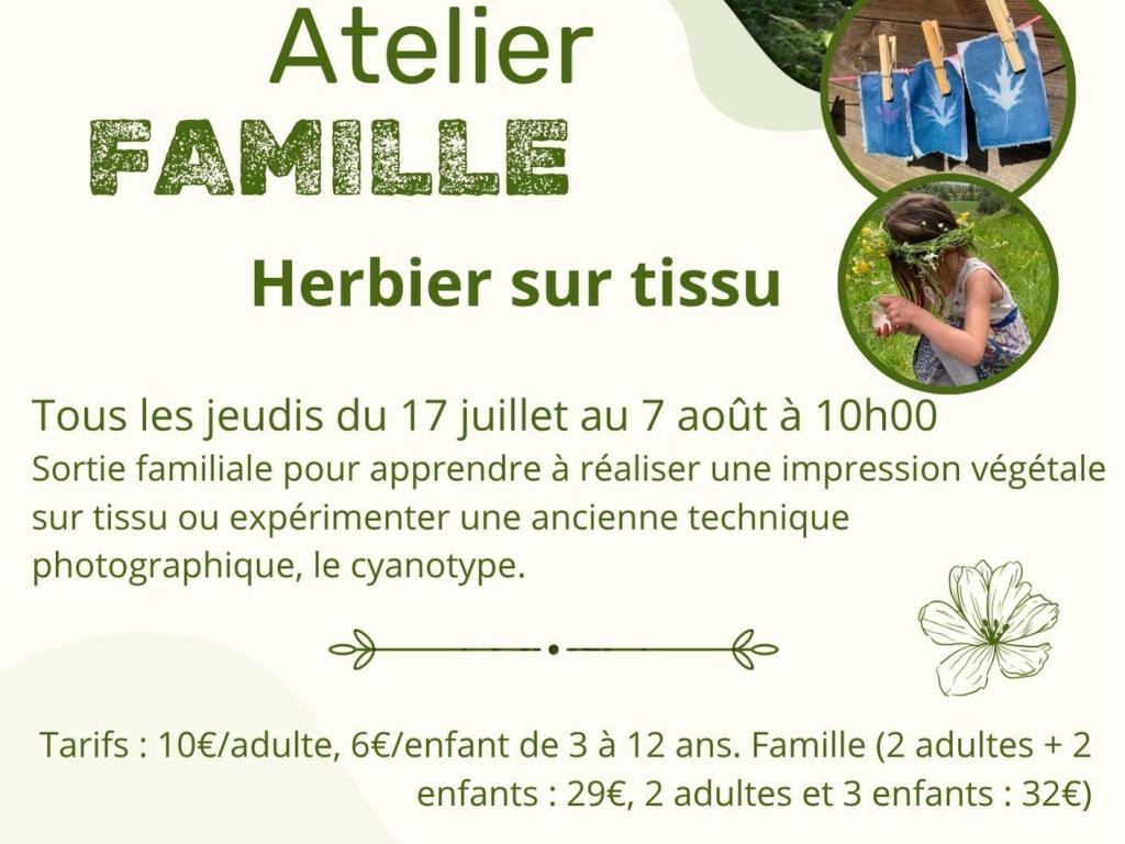 Atelier en famille : impression végétale sur tissu