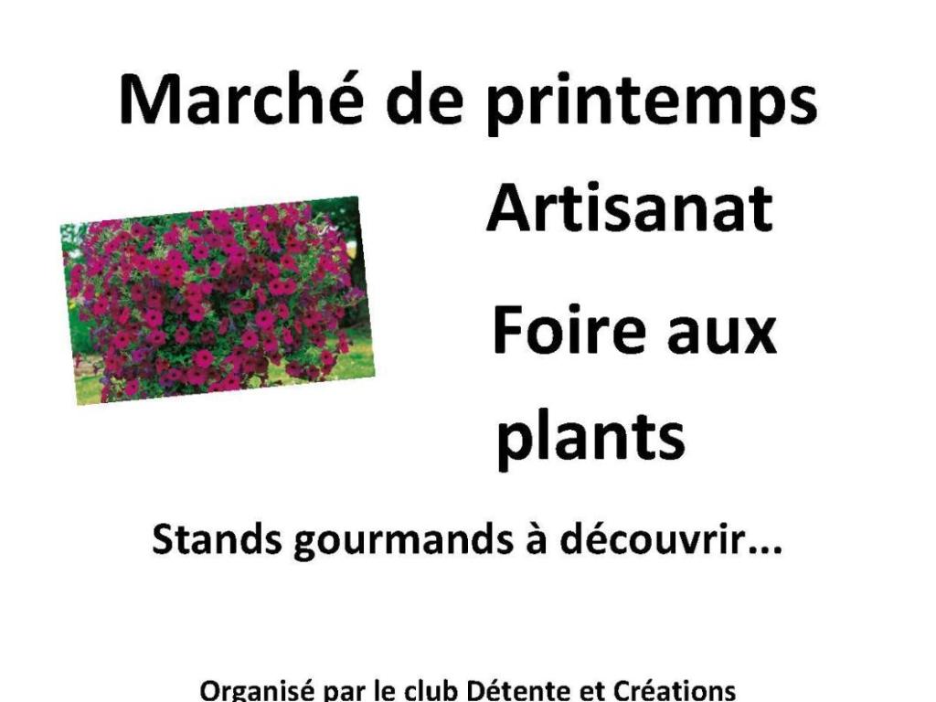 Marché de printemps et foire aux plants