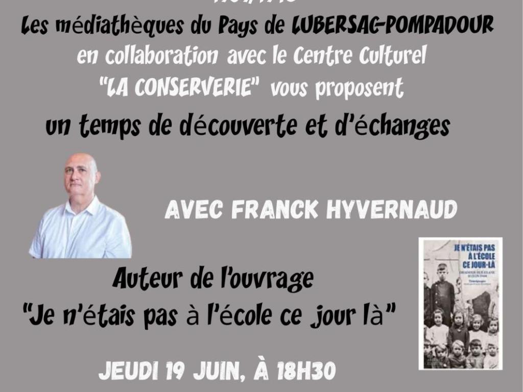Temps de découverte et d'échanges avec Frank Hyvernaud