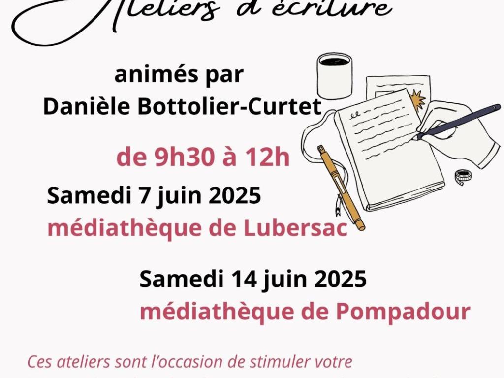Atelier d'écriture à la médiathèque de Pompadour