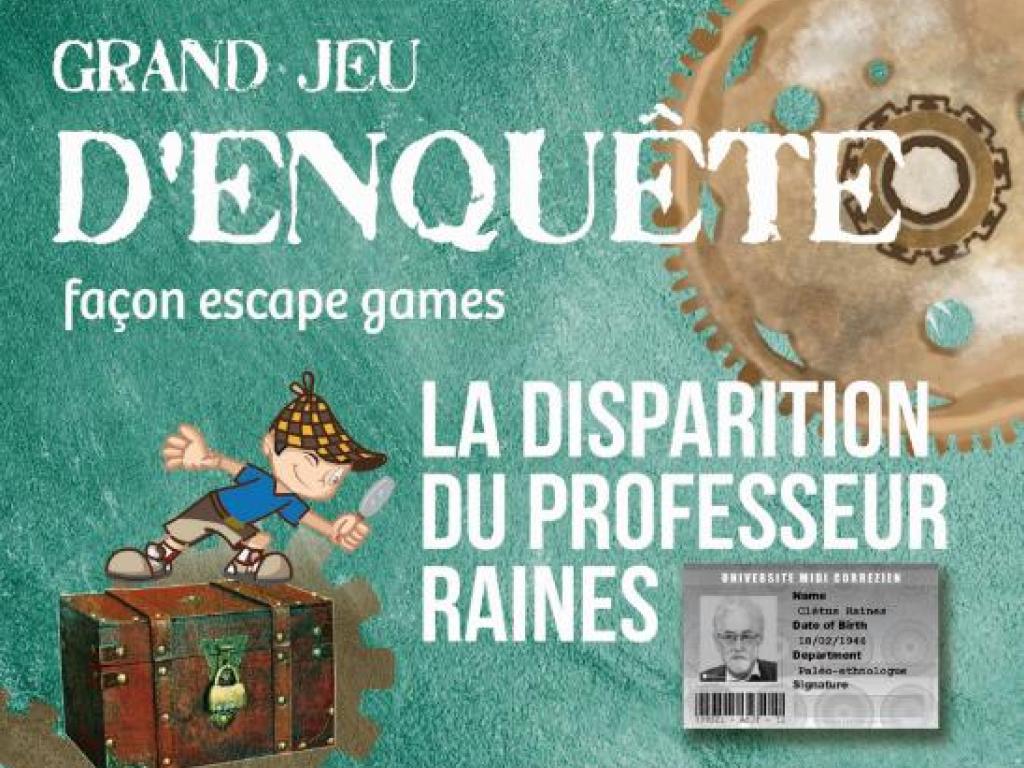 Jeu d'enquête en escape game : la disparition du professeur Raines
