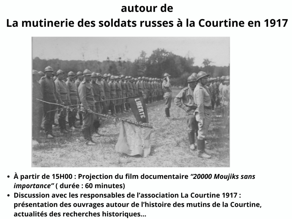 Projection et échanges autour de la mutinerie des soldats russes en 1917