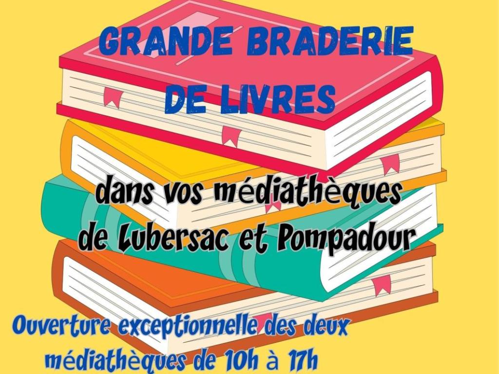 Grande braderie de livres à la médiathèque de Pompadour