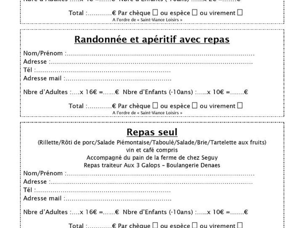 Randonnée du pain