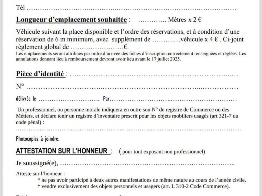 Vide grenier à Ayen