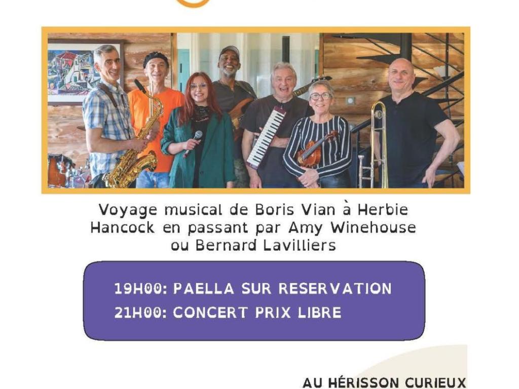 Soirée Paëlla Concert au Hérisson Curieux