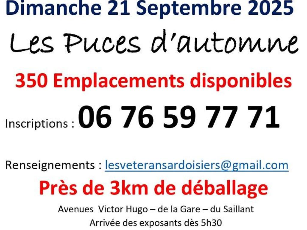 Puces d'automne organisées pas les vétérans ardoissiers