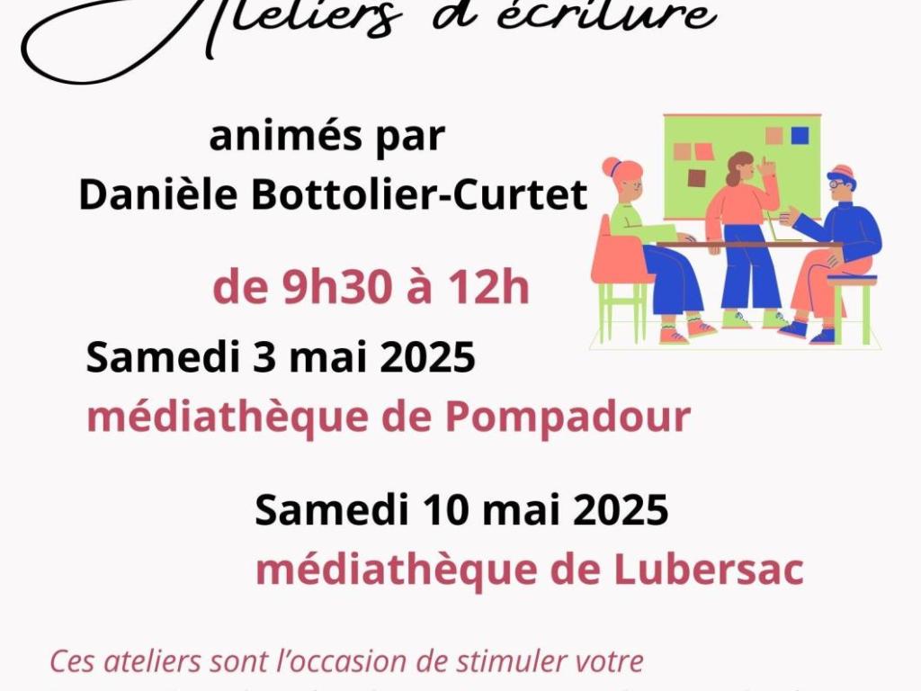 Atelier d'écriture à la médiathèque de Lubersac