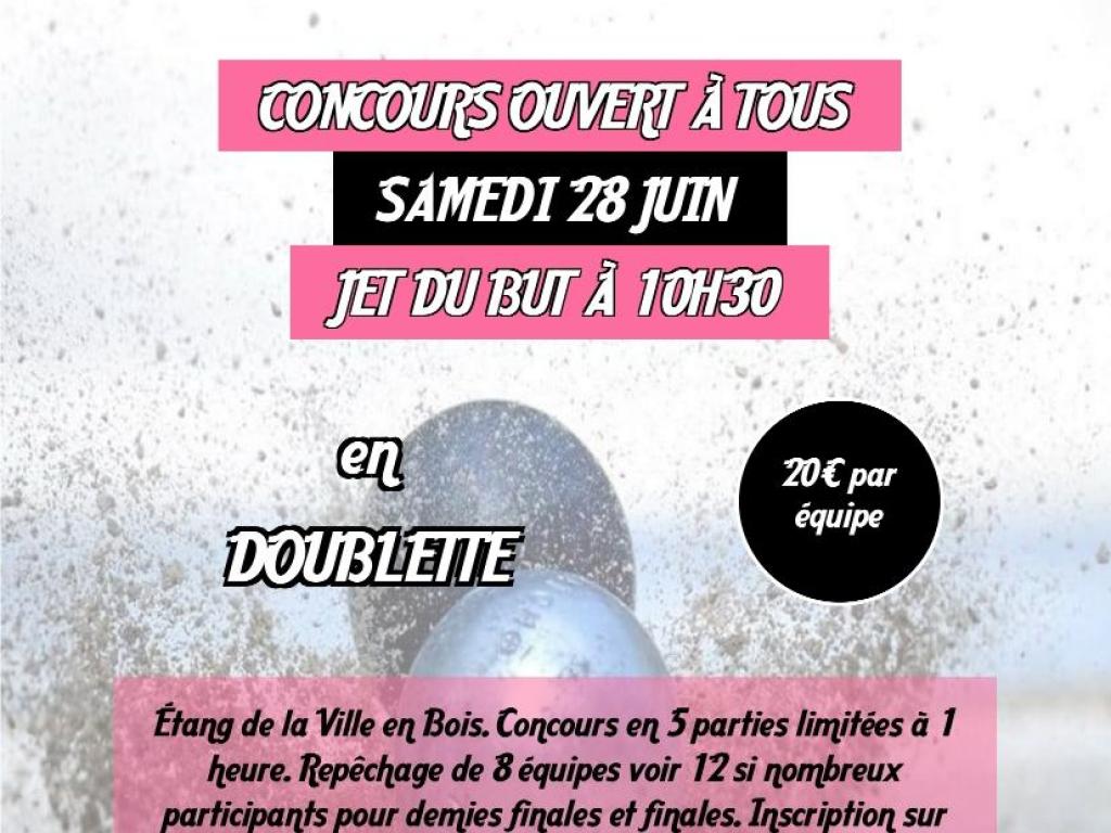 Concours de pétanque en doublette