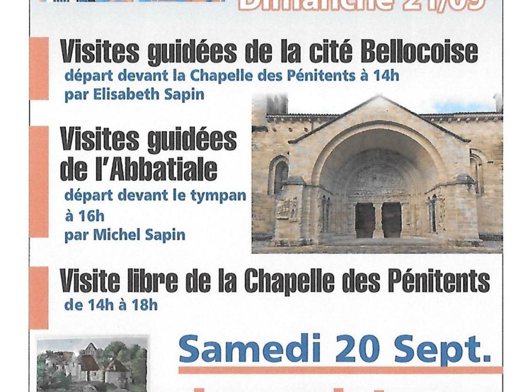 Journées européennes du Patrimoine - visites guidées de la cité bellocoise