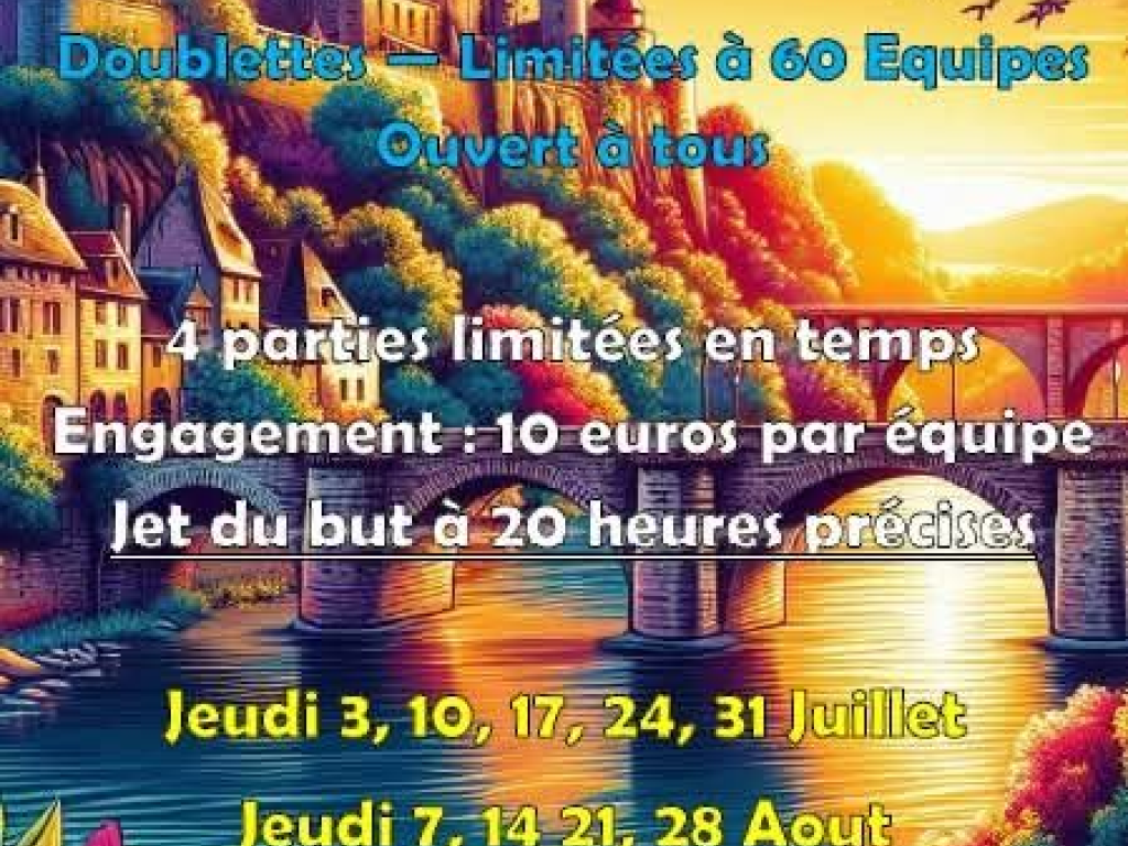 Concours de pétanque doublette nocturne