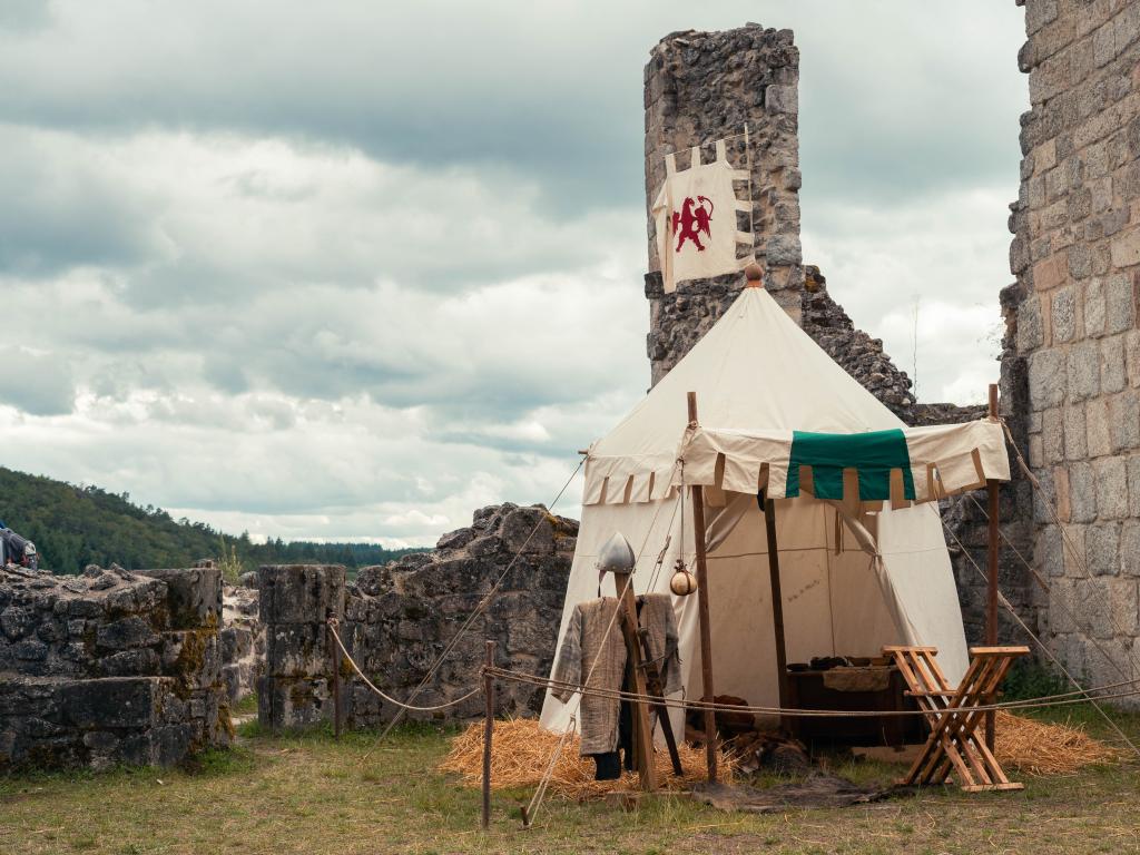Camp médiéval au château de Ventadour