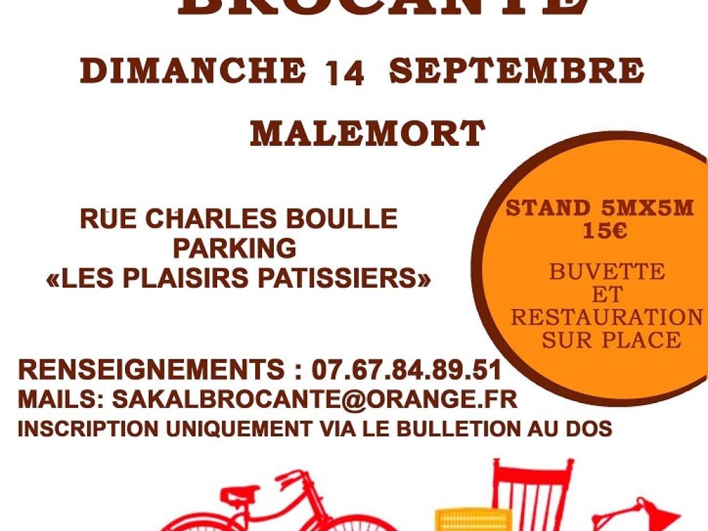 Vide-greniers - brocante du Comité de Jumelage Malemort-Sakal