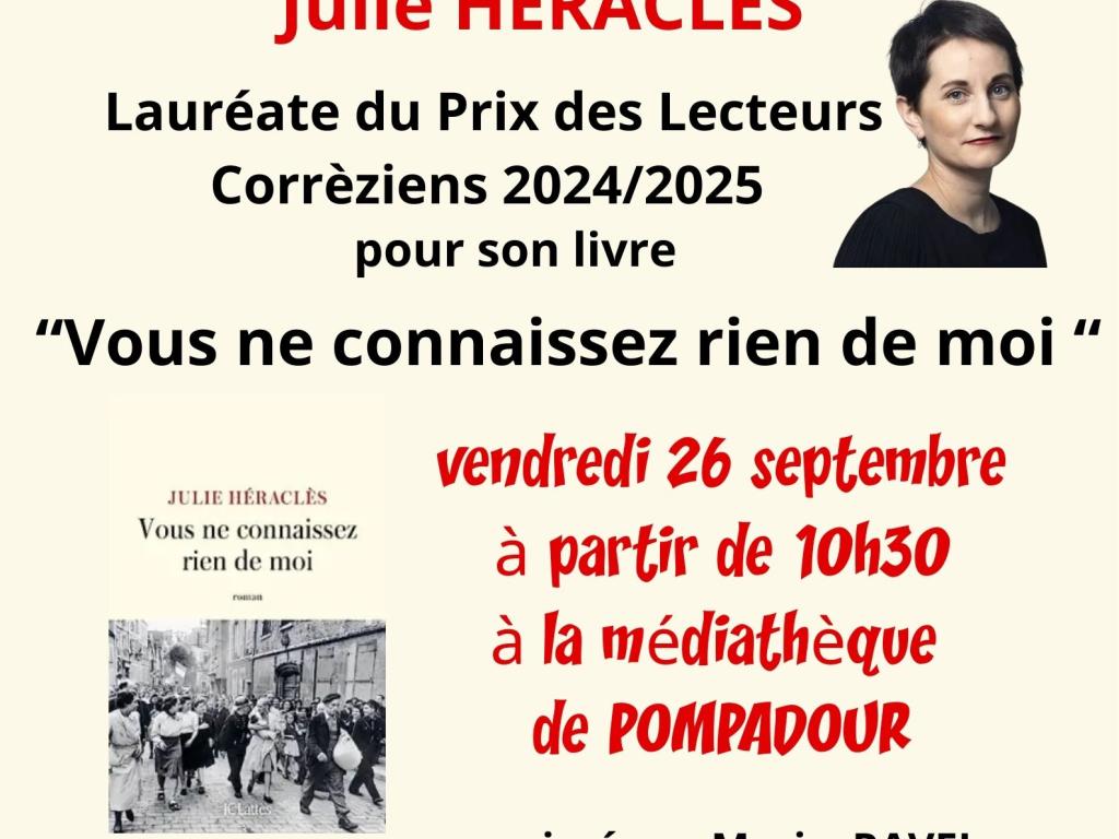 Prix des lecteurs corréziens 2024 2025 : Julie Héraclès