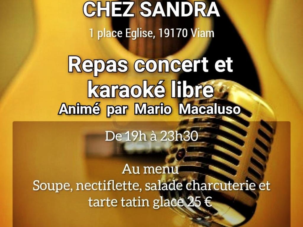 Repas Concert et Karaoké Chez Sandra