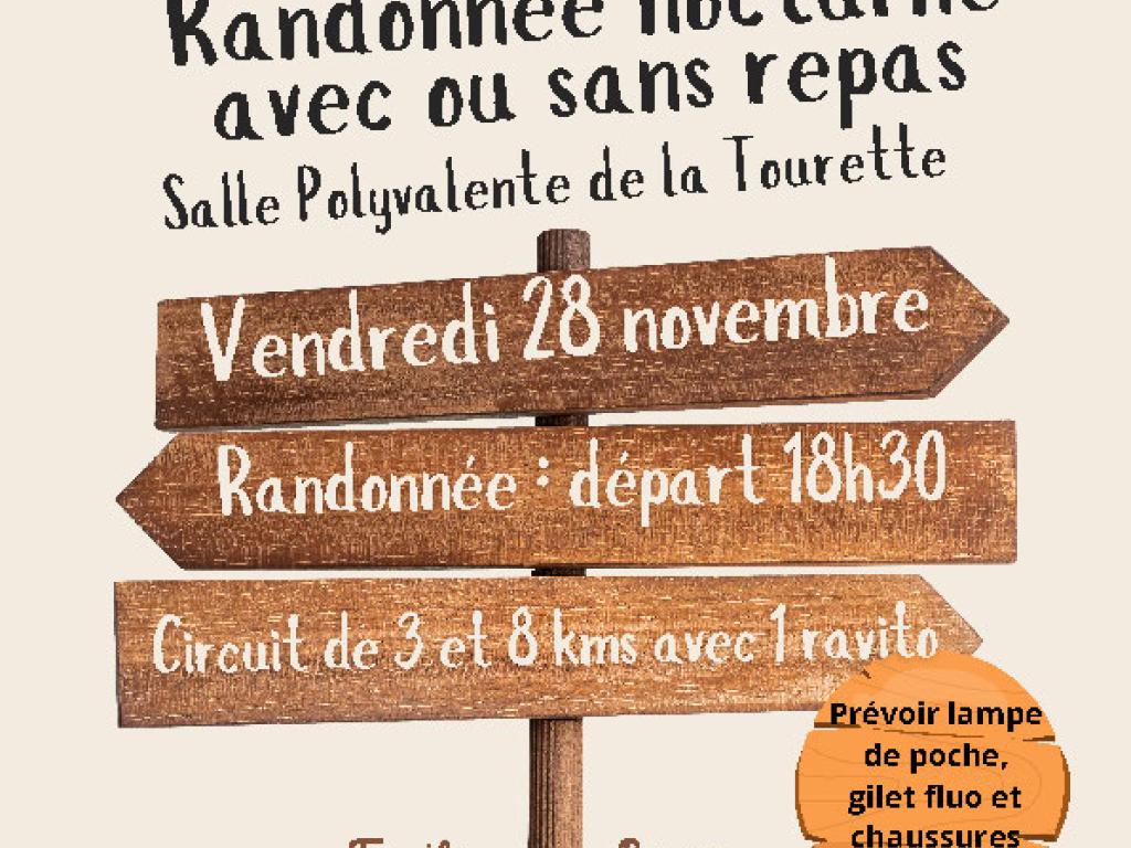 Randonnée nocturne avec ou sans repas