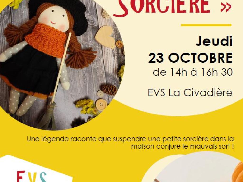 Atelier à 4 mains confection d'une poupée sorcière