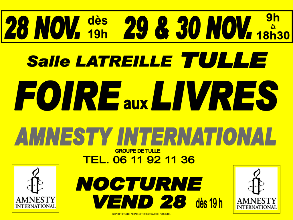 Foire aux livres Amnesty International