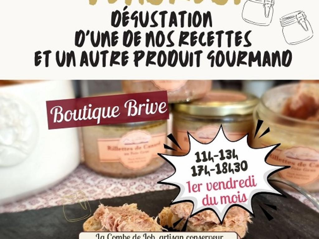 Dégustation d'une recette et un autre produit gourmand (La Combre de Job)
