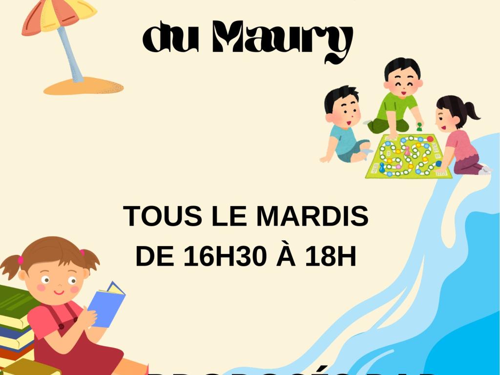 Lectures et jeux sur la plage du Maury