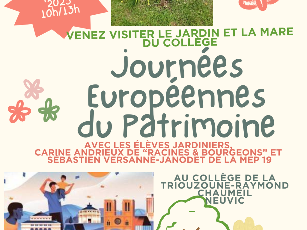 Journées Européennes du Patrimoine Collège la Triouzoune