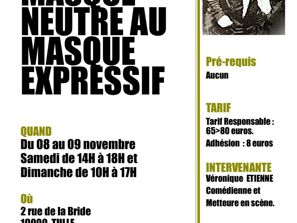Stage "Du masque neutre au masque expressif"