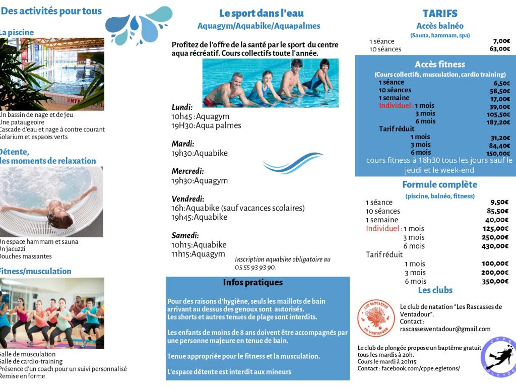 Parcours aquatique au Centre Aquarécréatif