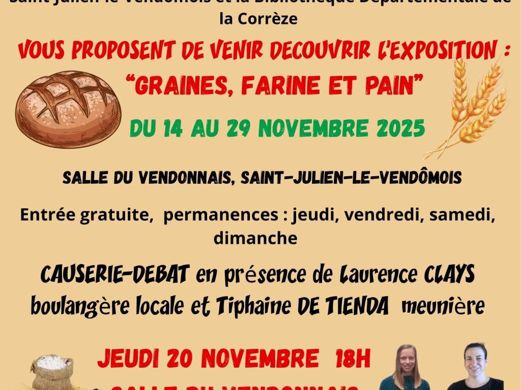 Causerie-débat dans le cadre de l'exposition : "Graines, farine et pain"