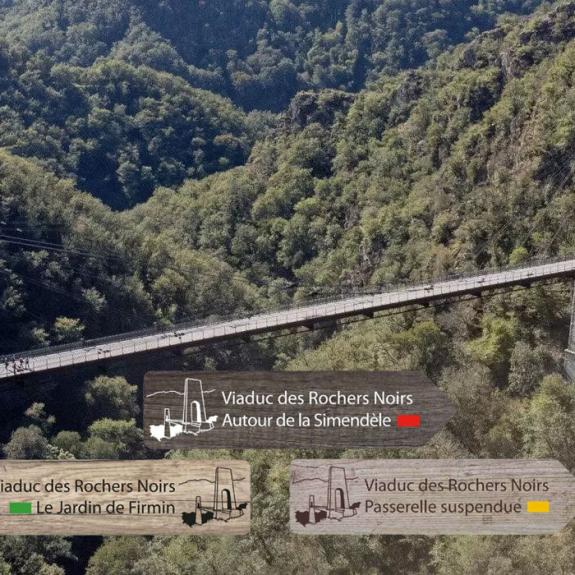 Sentiers de randonnée viaduc des Rochers Noirs