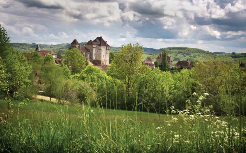Paysage de verdure à Curemonte