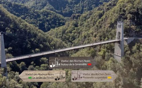 Sentiers de randonnée viaduc des Rochers Noirs