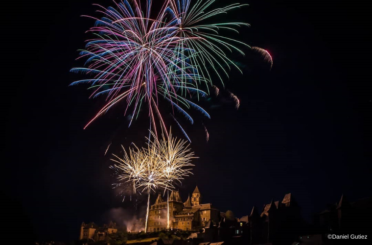Feu d'artifice le 14 juillet en Corrèze