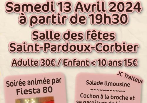 St-Pardoux  - Affiche - Repas cochon 13 04 2024