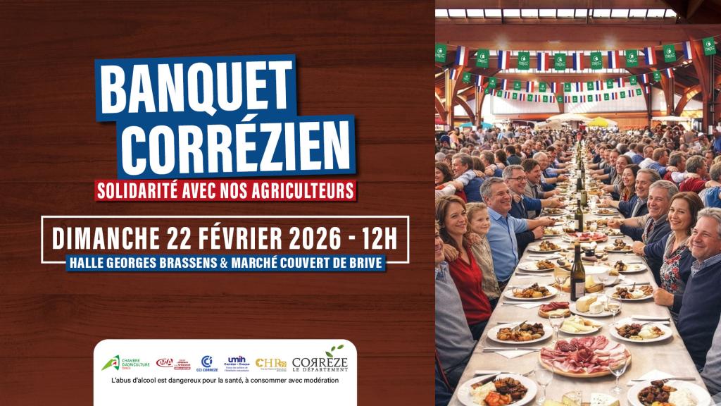 Le banquet corrézien, tous solidaires avec nos agriculteurs !