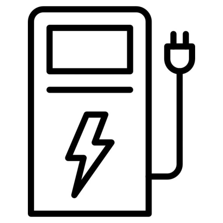 Borne de recharge électrique : Route du Musée