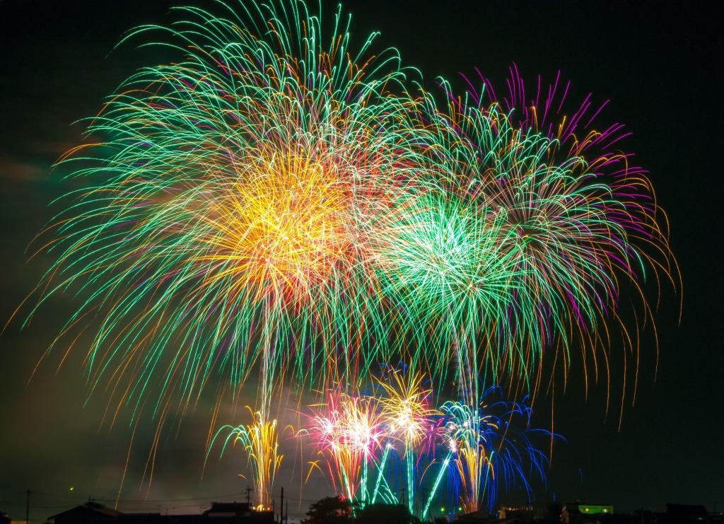 Feu d'artifice à Auriac