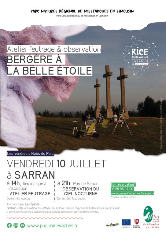 Bergère à la belle étoile : observation du ciel étoilé