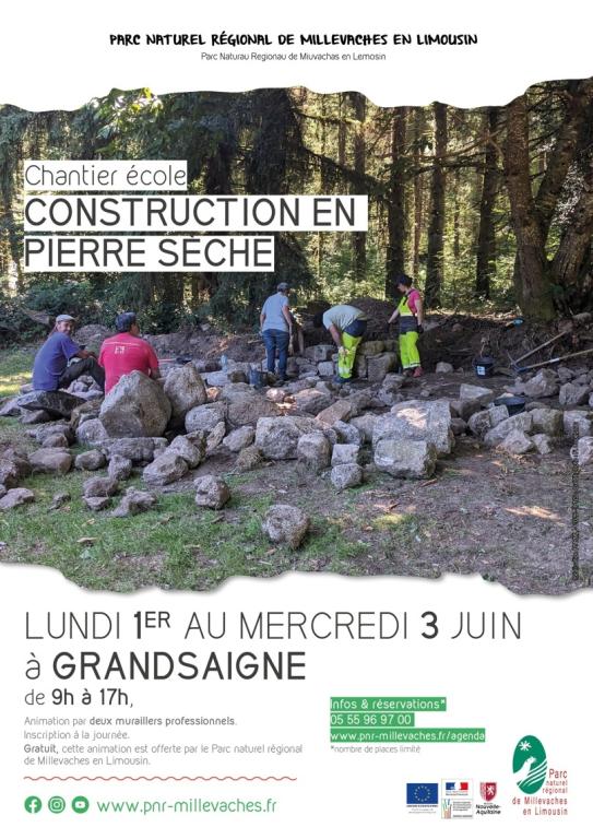 Chantier école de construction en pierre sèche