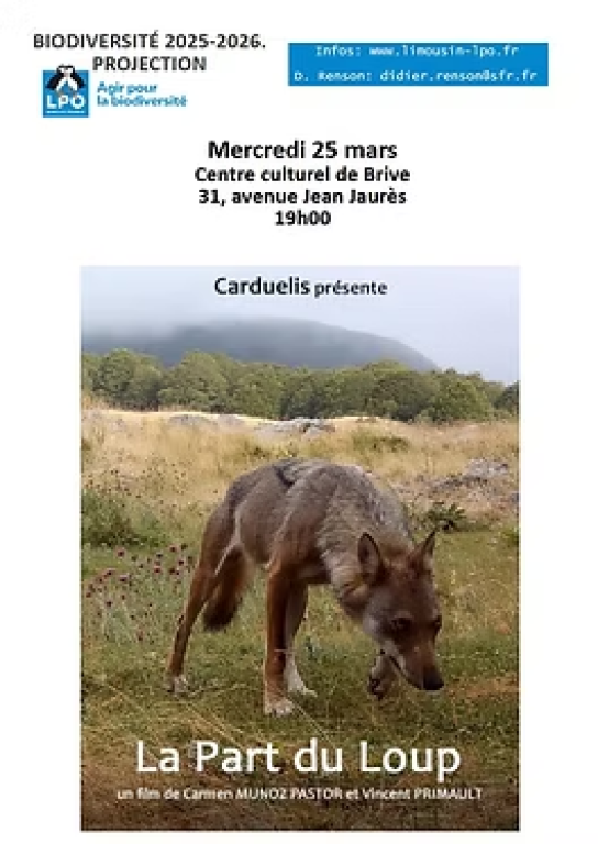 Conférence biodiversité: La part du loup (Centre culturel)