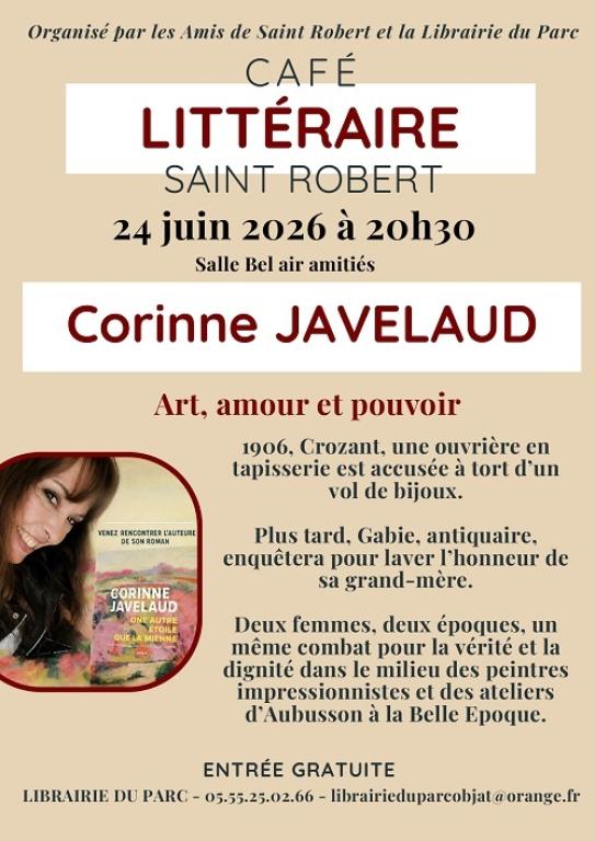 Café littéraire avec Corinne JAVELAUD