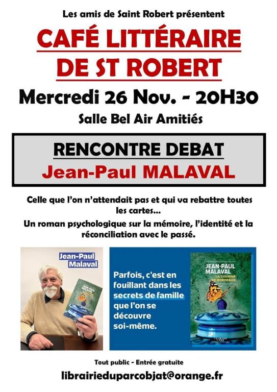 Café littéraire avec Jean-Paul Malaval