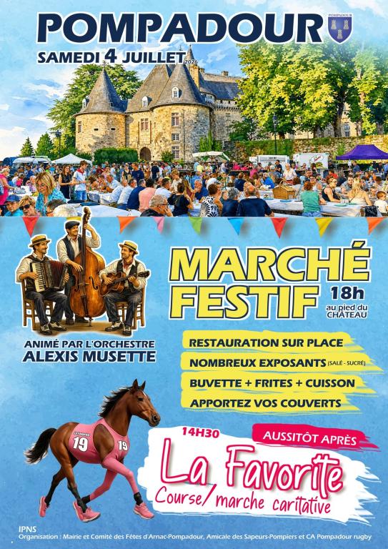 Marché festif à Pompadour
