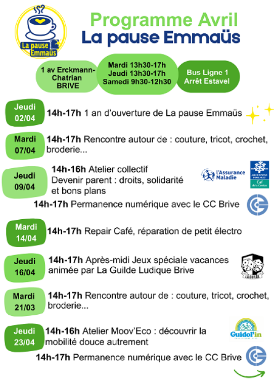 1 an d'ouverture de la Pause Emmaüs (Emmaüs Brive)
