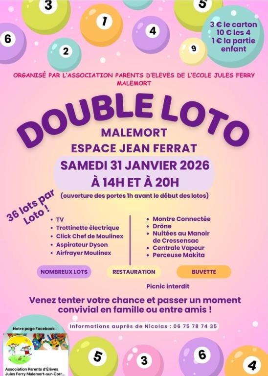 Double loto de l'APE Jules Ferry