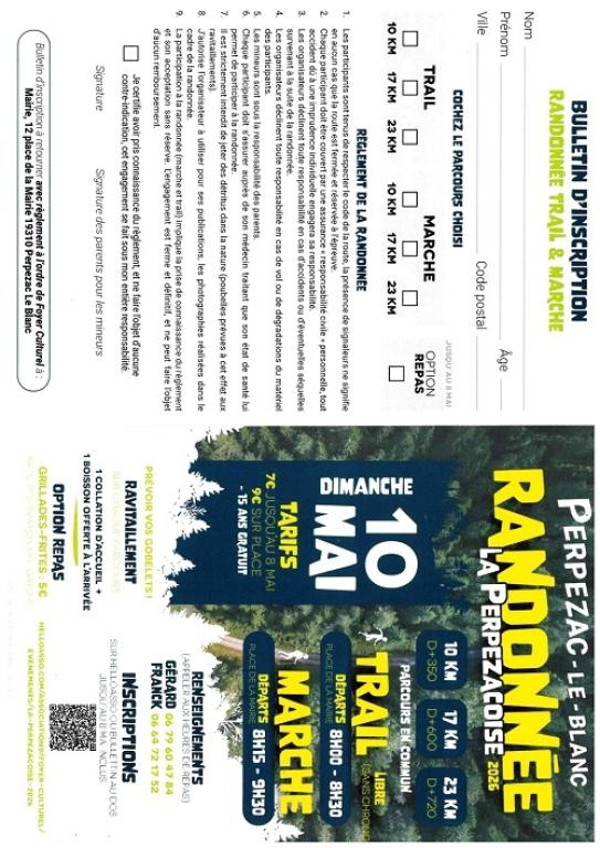 Randonnée La Perpezacoise Marche - Trail