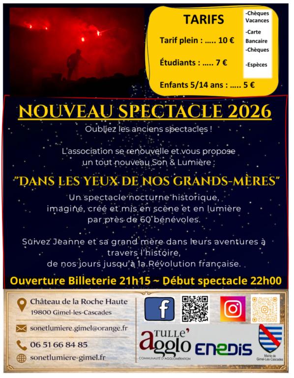 Spectacle son et lumière : Dans les yeux de nos grands-mères
