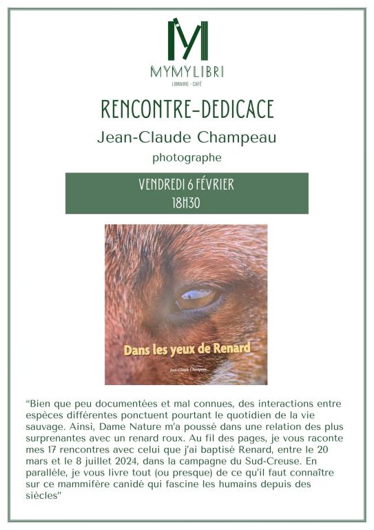 Conférence de Jean-Claude Champeau "Dans les yeux de Renard"